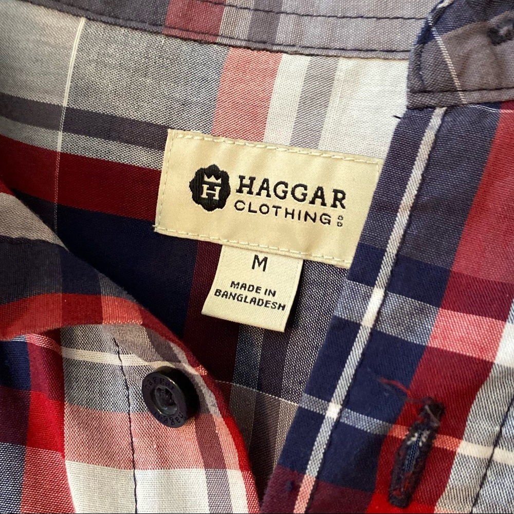 Mens shirt, Haggar plaid